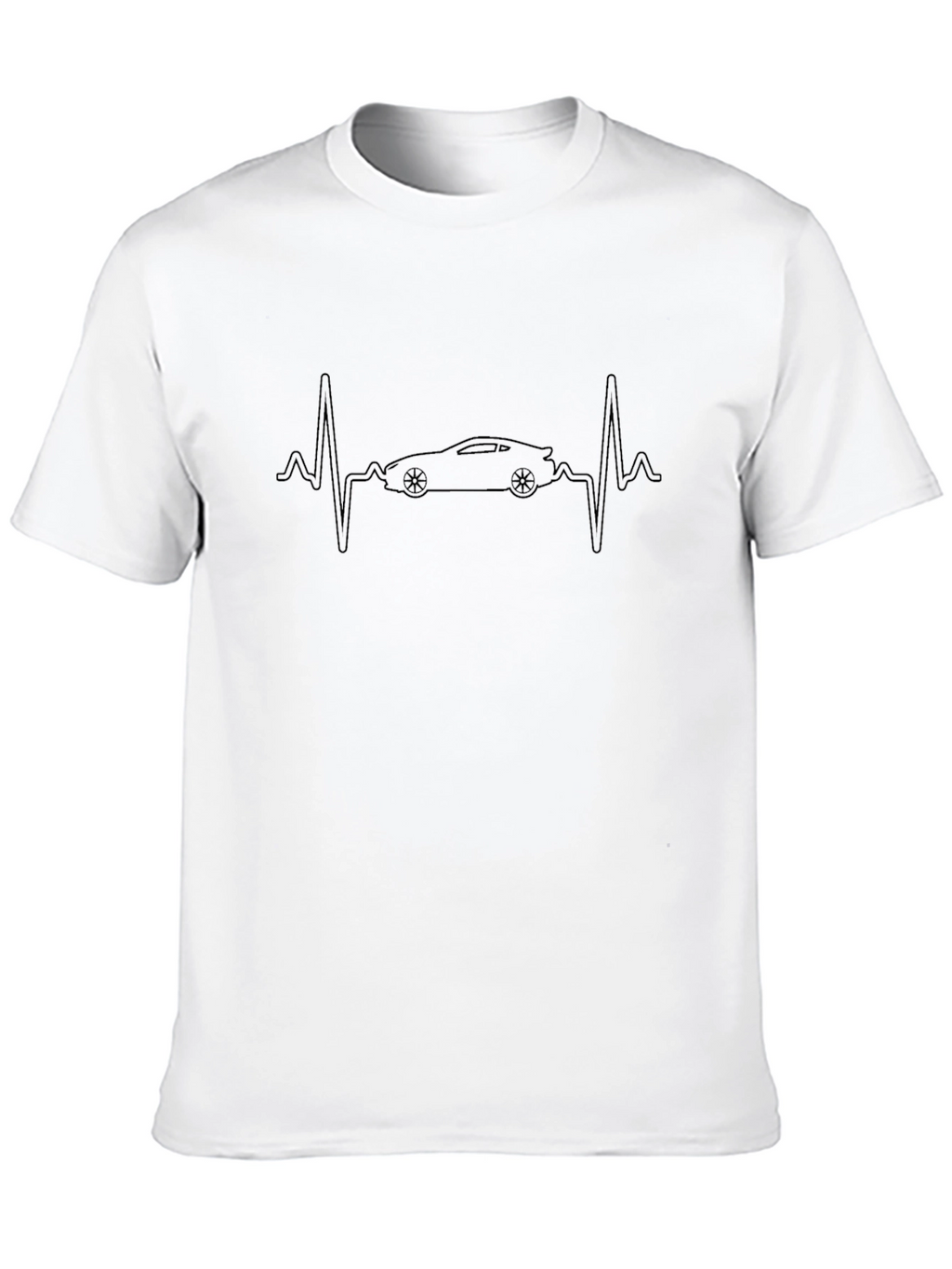 Car Heartbeat Graphic Tee - Black
