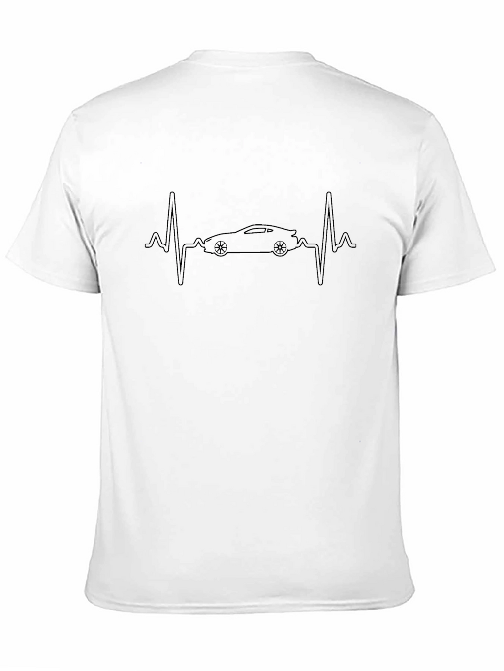 Car Heartbeat Graphic Tee - Black