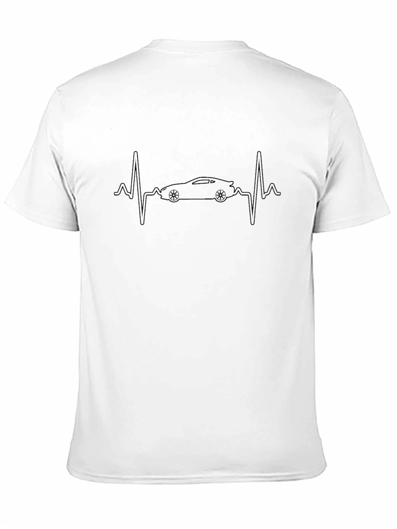 Car Heartbeat Graphic Tee - Black