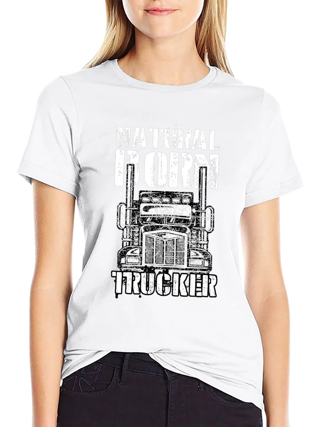 Natural Born Trucker Black Graphic Tee
