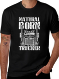 Natural Born Trucker Black Graphic Tee