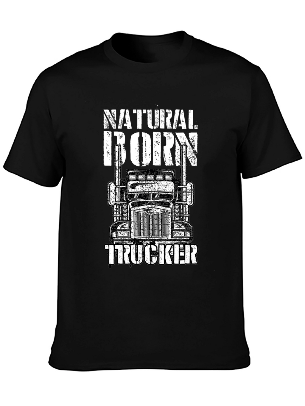 Natural Born Trucker Black Graphic Tee