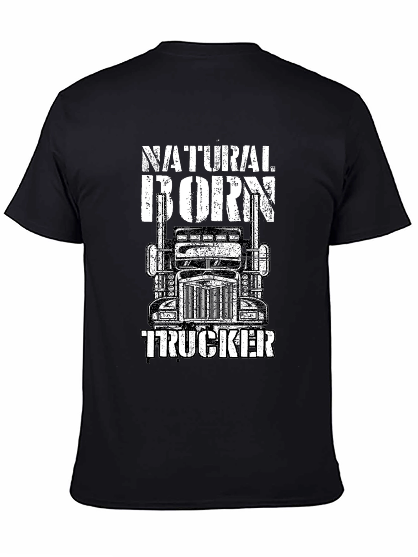 Natural Born Trucker Black Graphic Tee