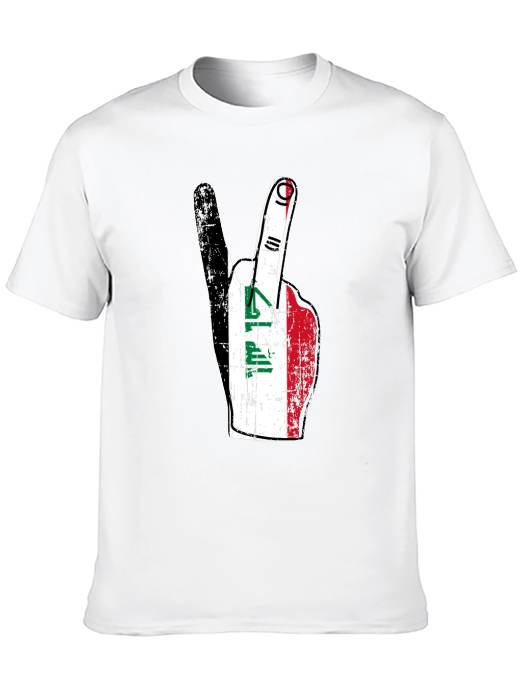 Iraq Peace Sign T-Shirt - Black