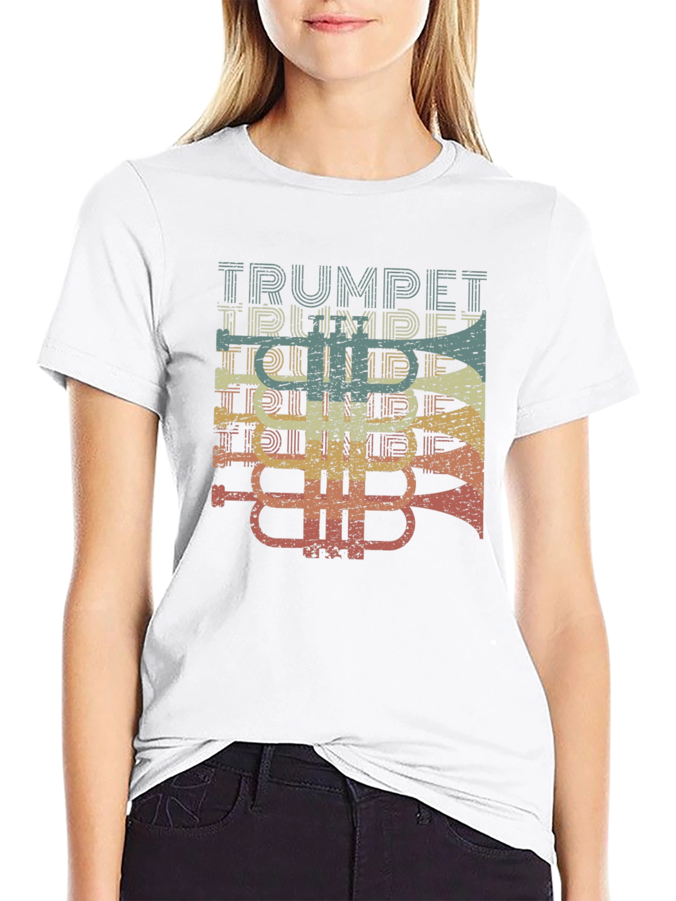 Vintage Trumpet Player Graphic Tee - Music Lovers T-Shirt