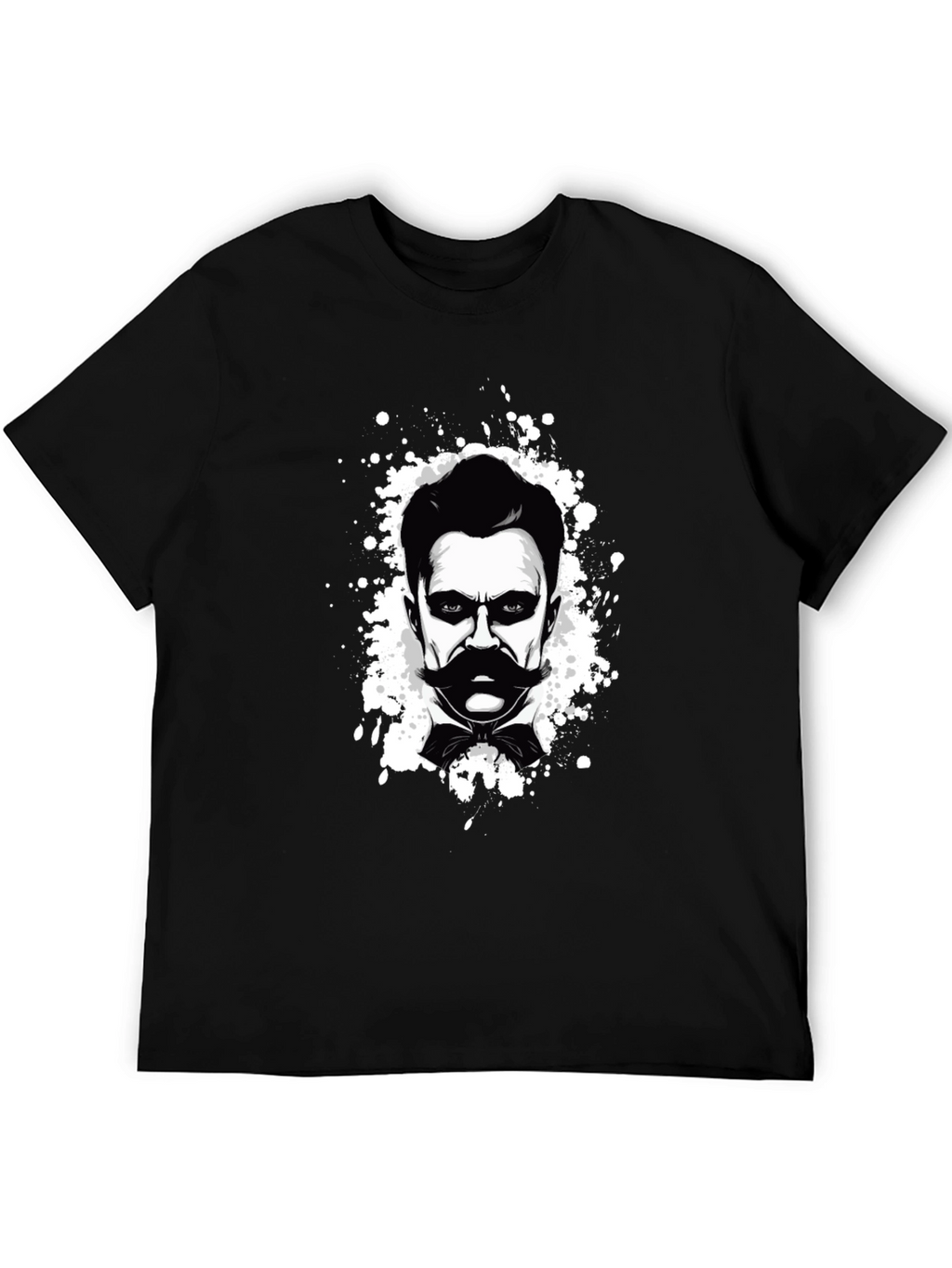Nietzsche Graphic Tee - Black Cotton T-Shirt