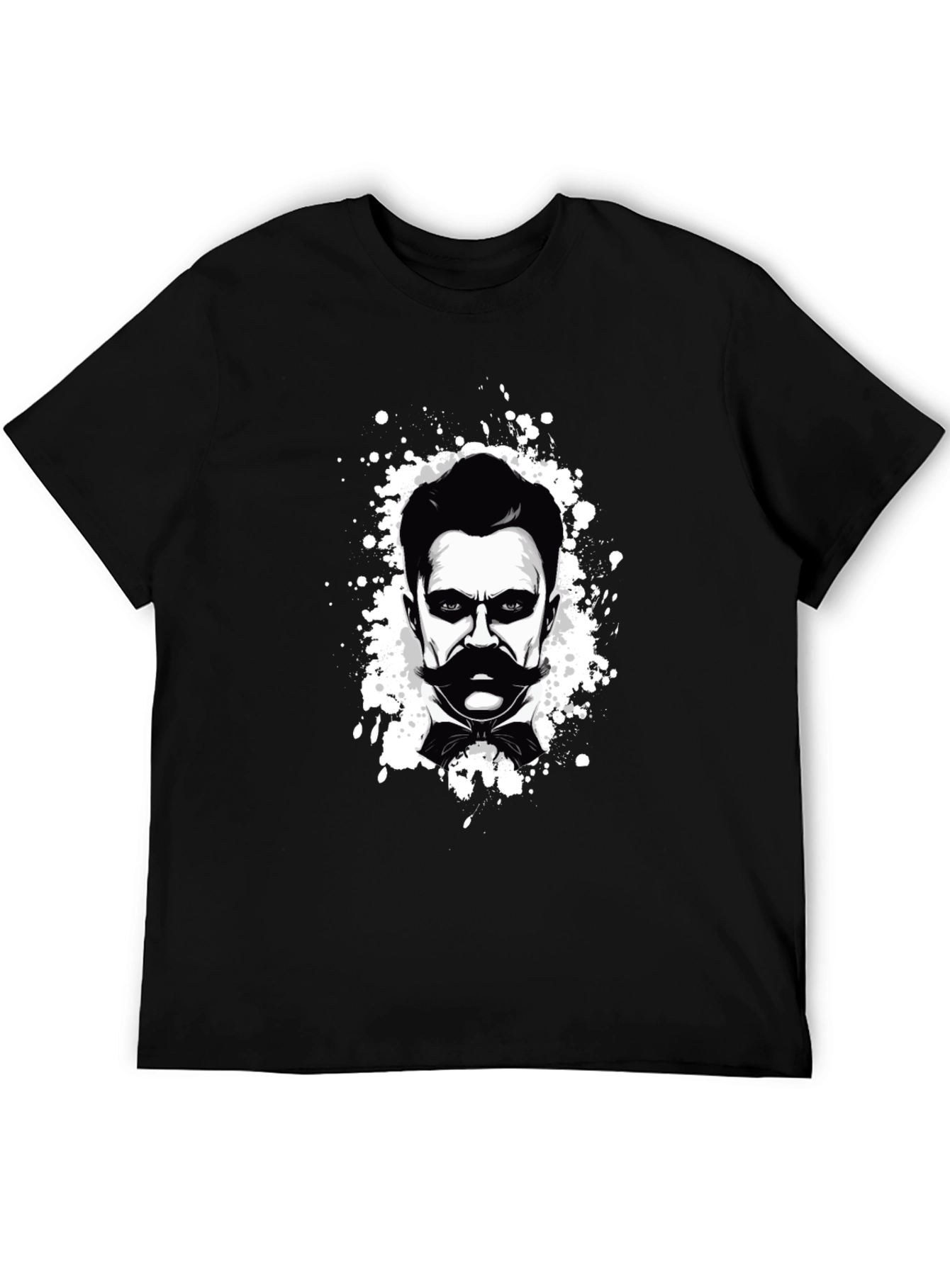 Nietzsche Graphic Tee - Black Cotton T-Shirt