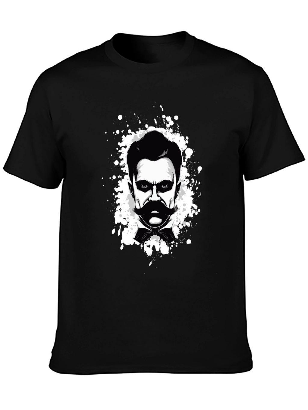 Nietzsche Graphic Tee - Black Cotton T-Shirt