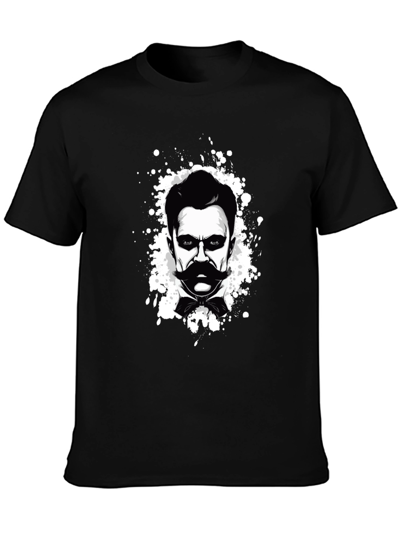 Nietzsche Graphic Tee - Black Cotton T-Shirt