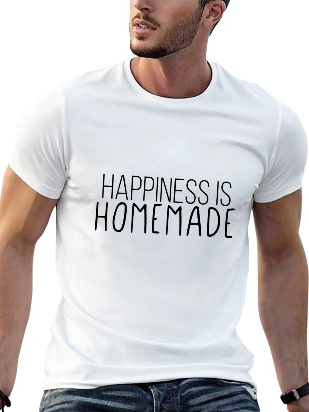Happiness is Homemade Black Graphic Tee