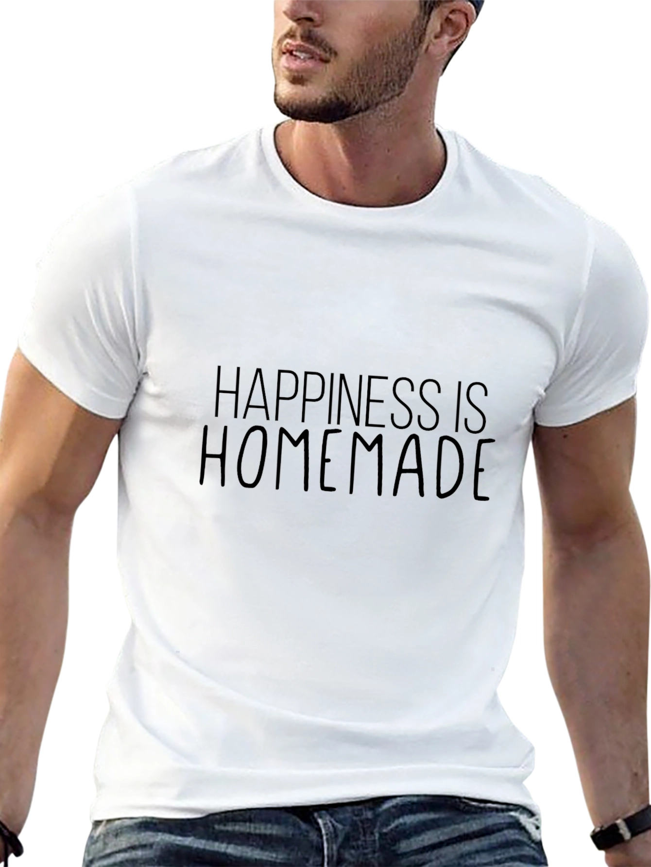 Happiness is Homemade Black Graphic Tee