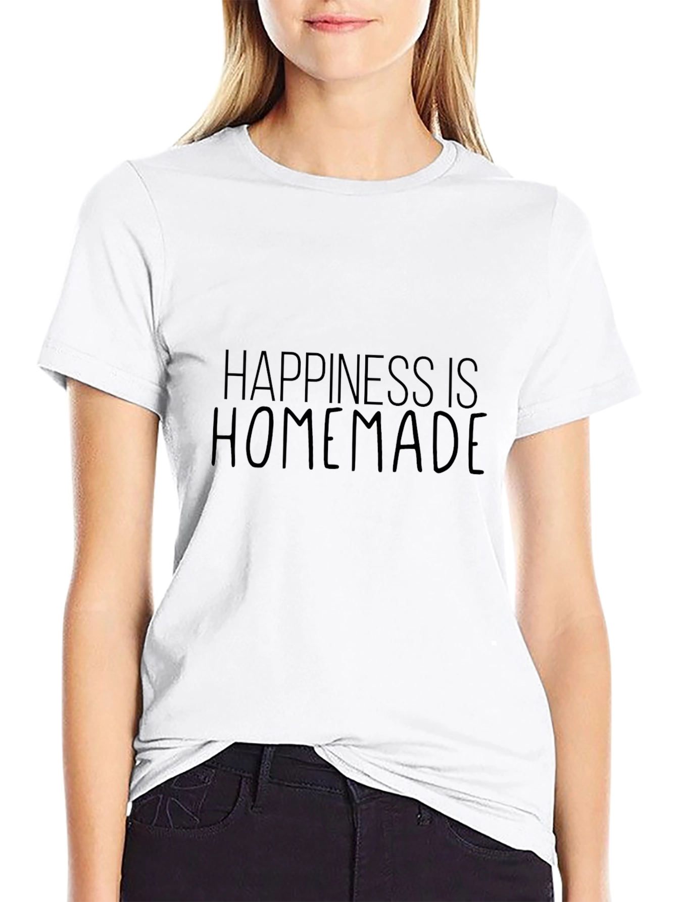 Happiness is Homemade Black Graphic Tee