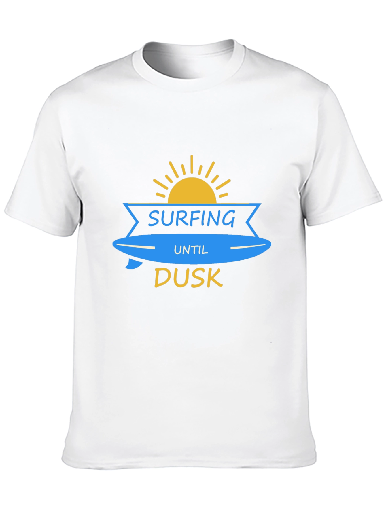 Surfing Until Dusk Graphic T-Shirt - Black