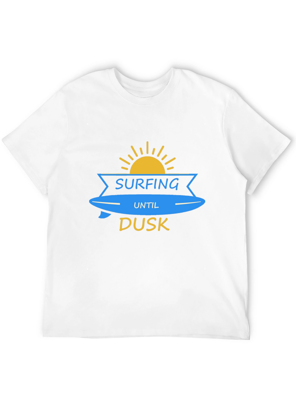 Surfing Until Dusk Graphic T-Shirt - Black