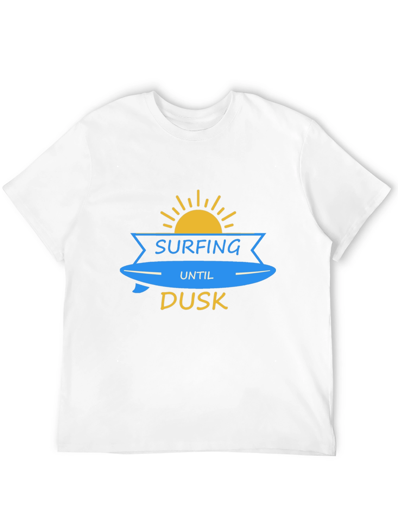 Surfing Until Dusk Graphic T-Shirt - Black