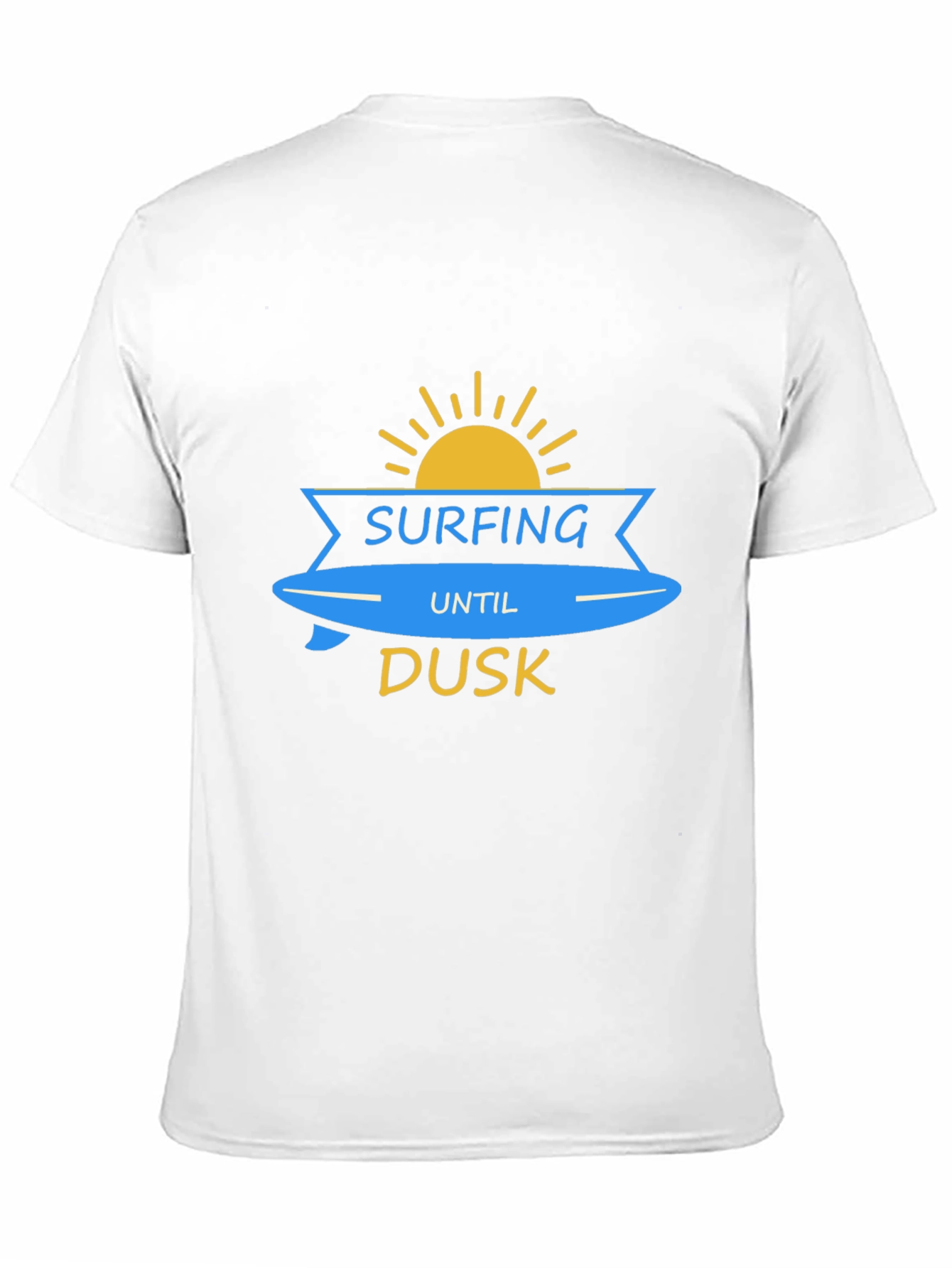 Surfing Until Dusk Graphic T-Shirt - Black