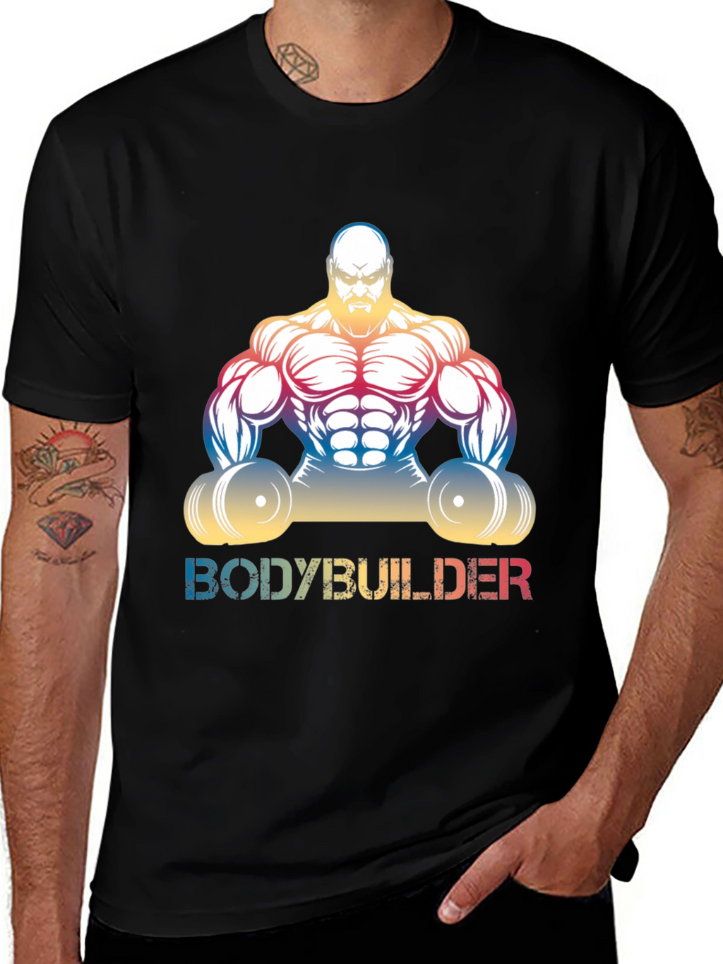 Bodybuilder Graphic Tee - Muscle Fit Shirt