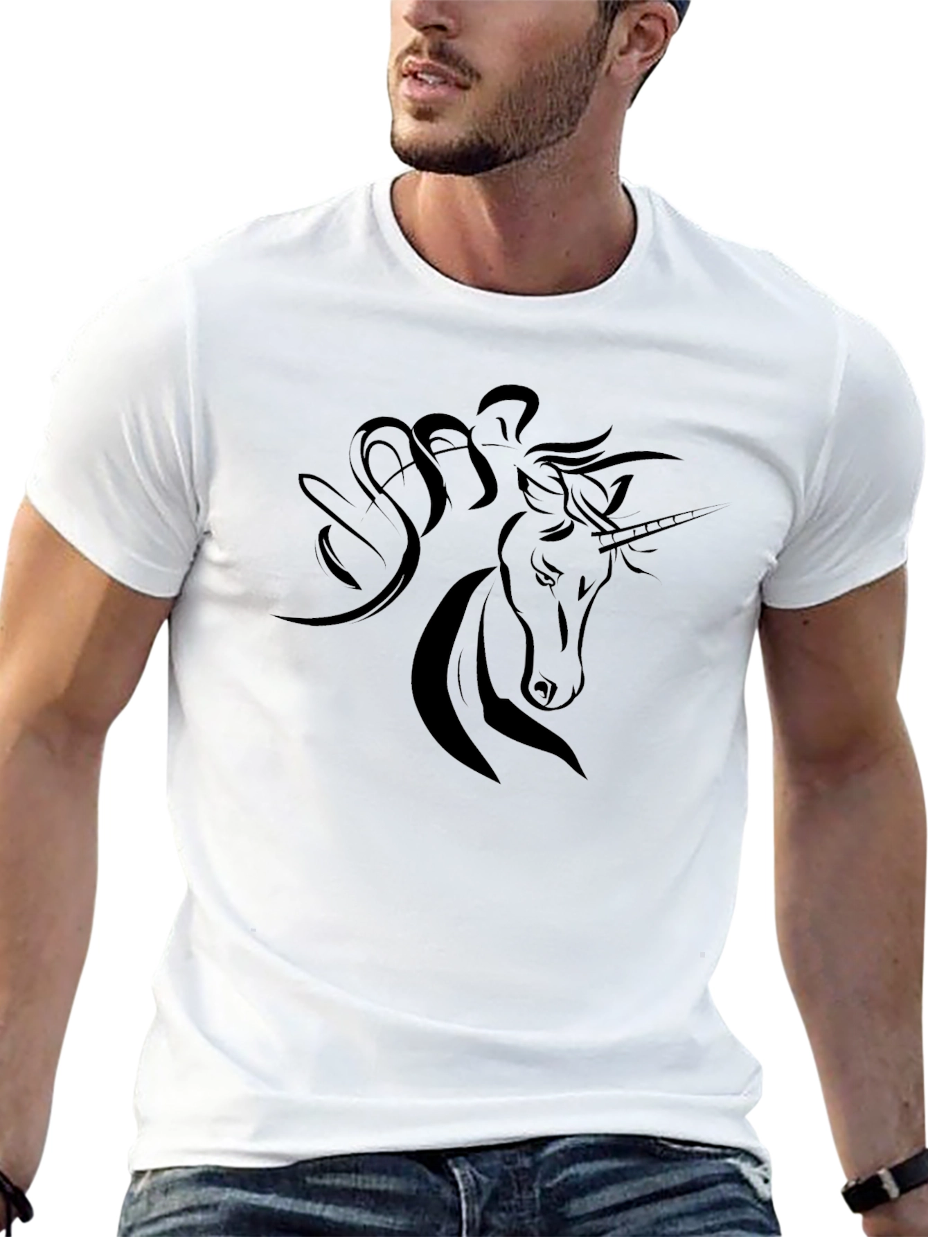 Black Unicorn Graphic T-Shirt