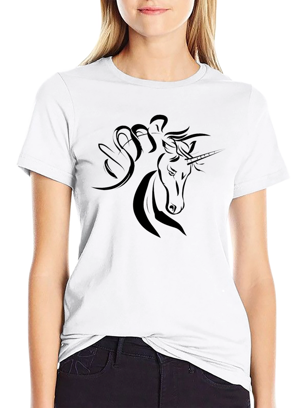 Black Unicorn Graphic T-Shirt