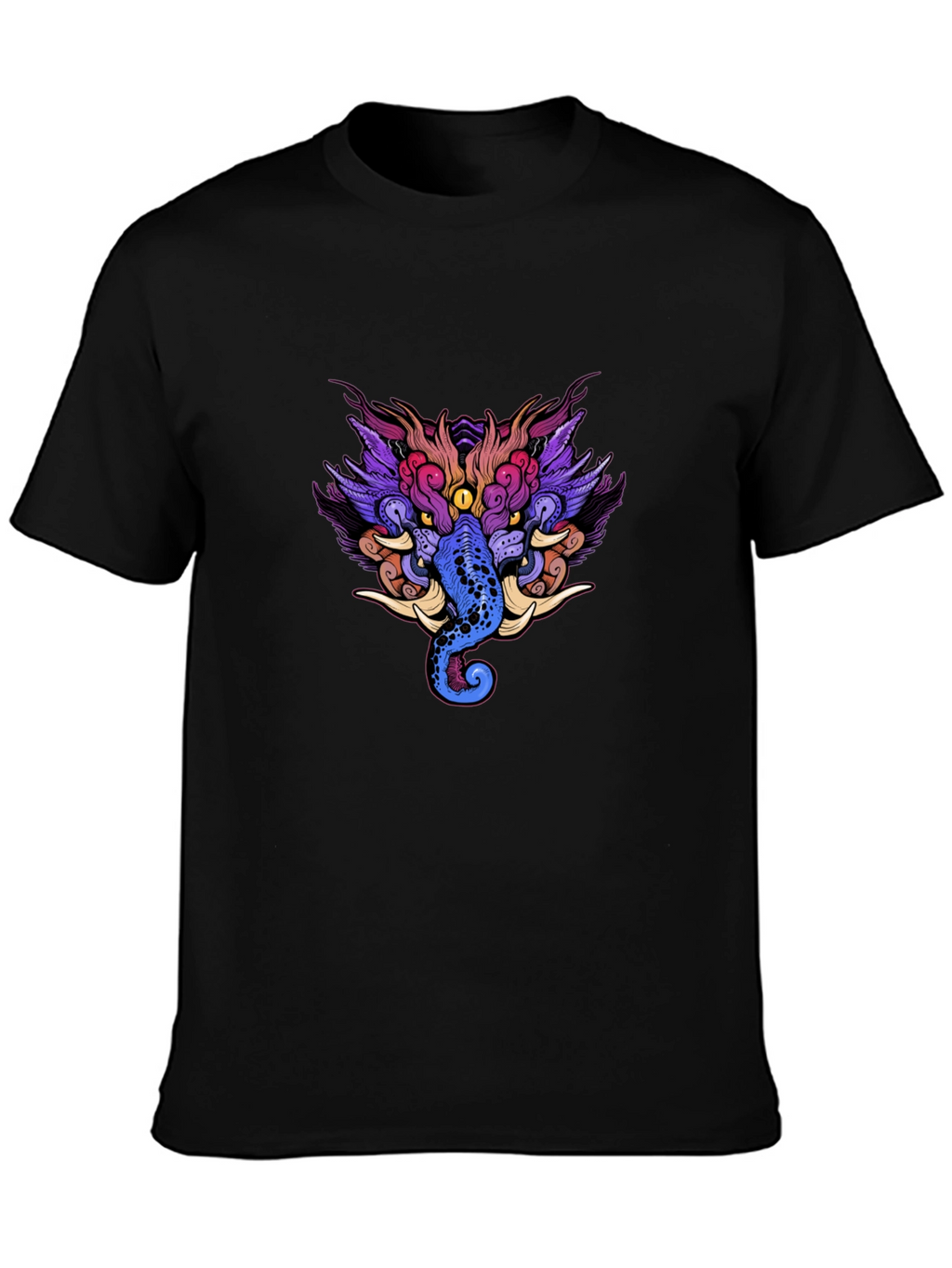 Mystic Creature Graphic Black Tee