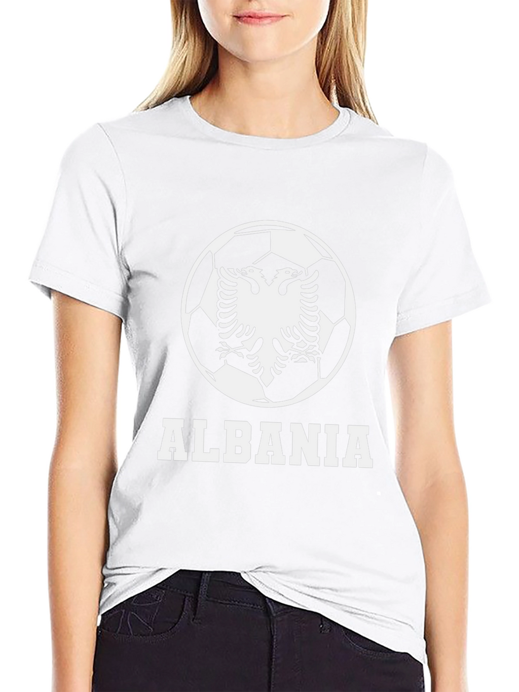 Albania Soccer T-Shirt - Black Graphic Tee