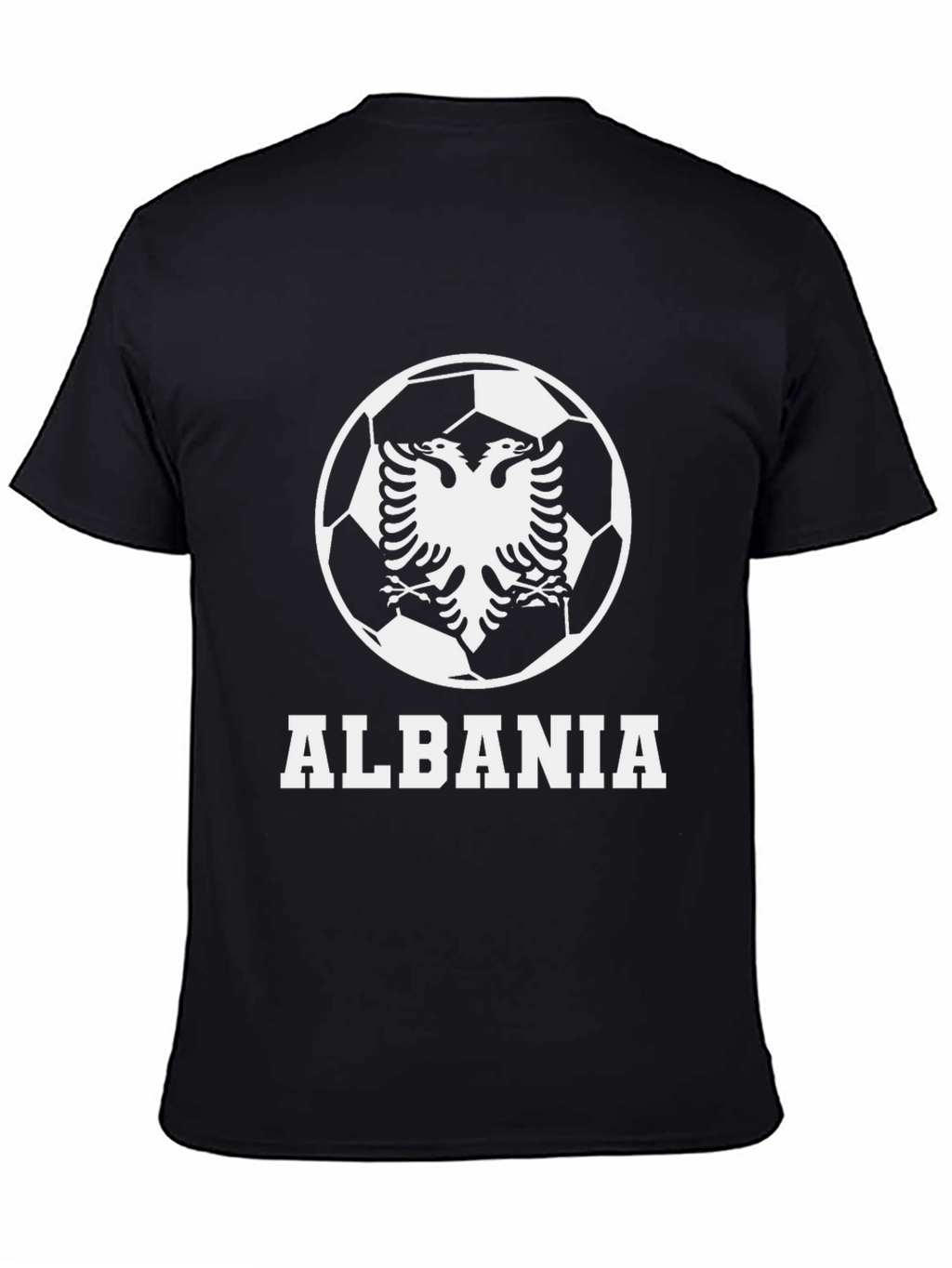 Albania Soccer T-Shirt - Black Graphic Tee
