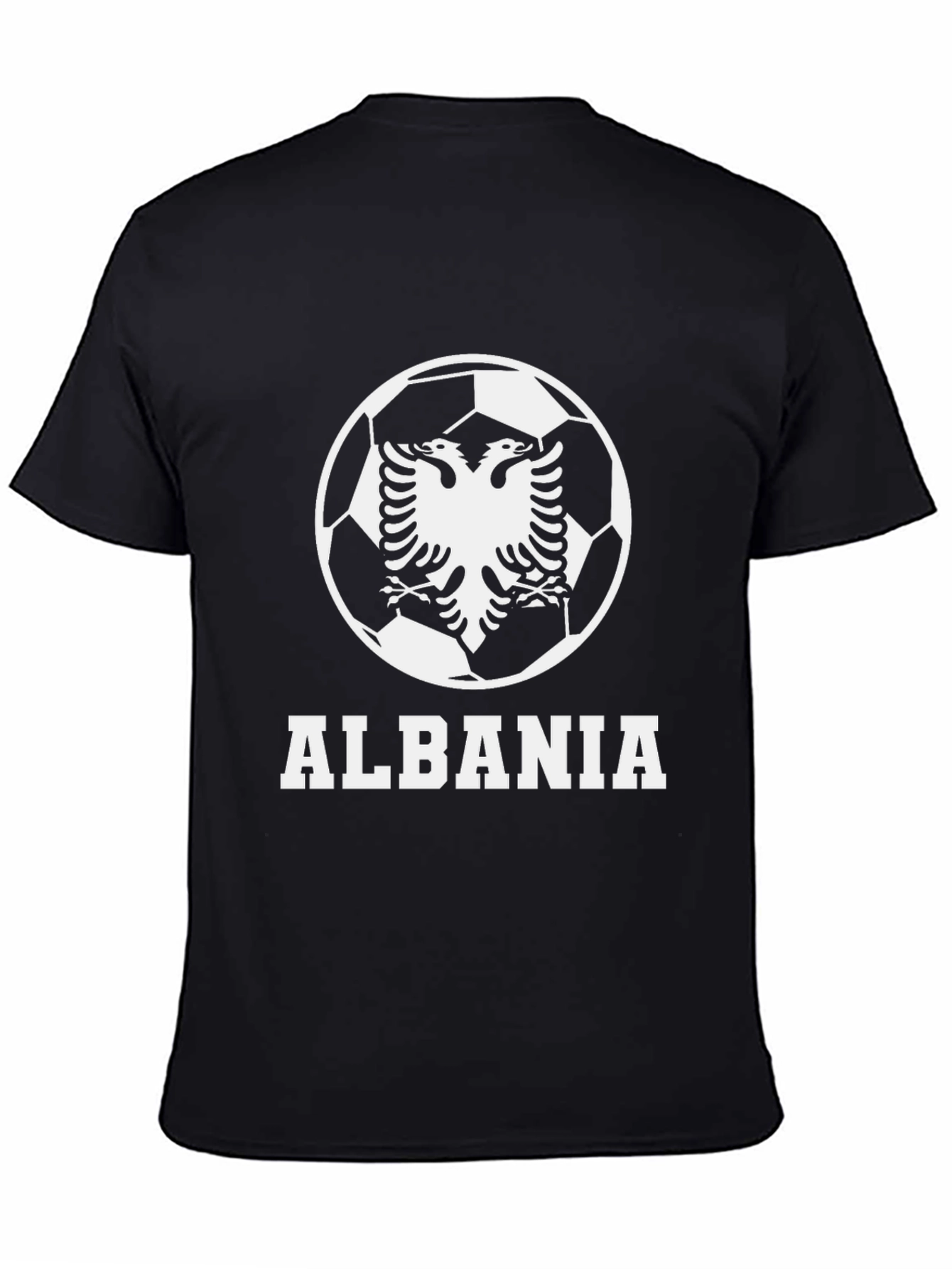Albania Soccer T-Shirt - Black Graphic Tee