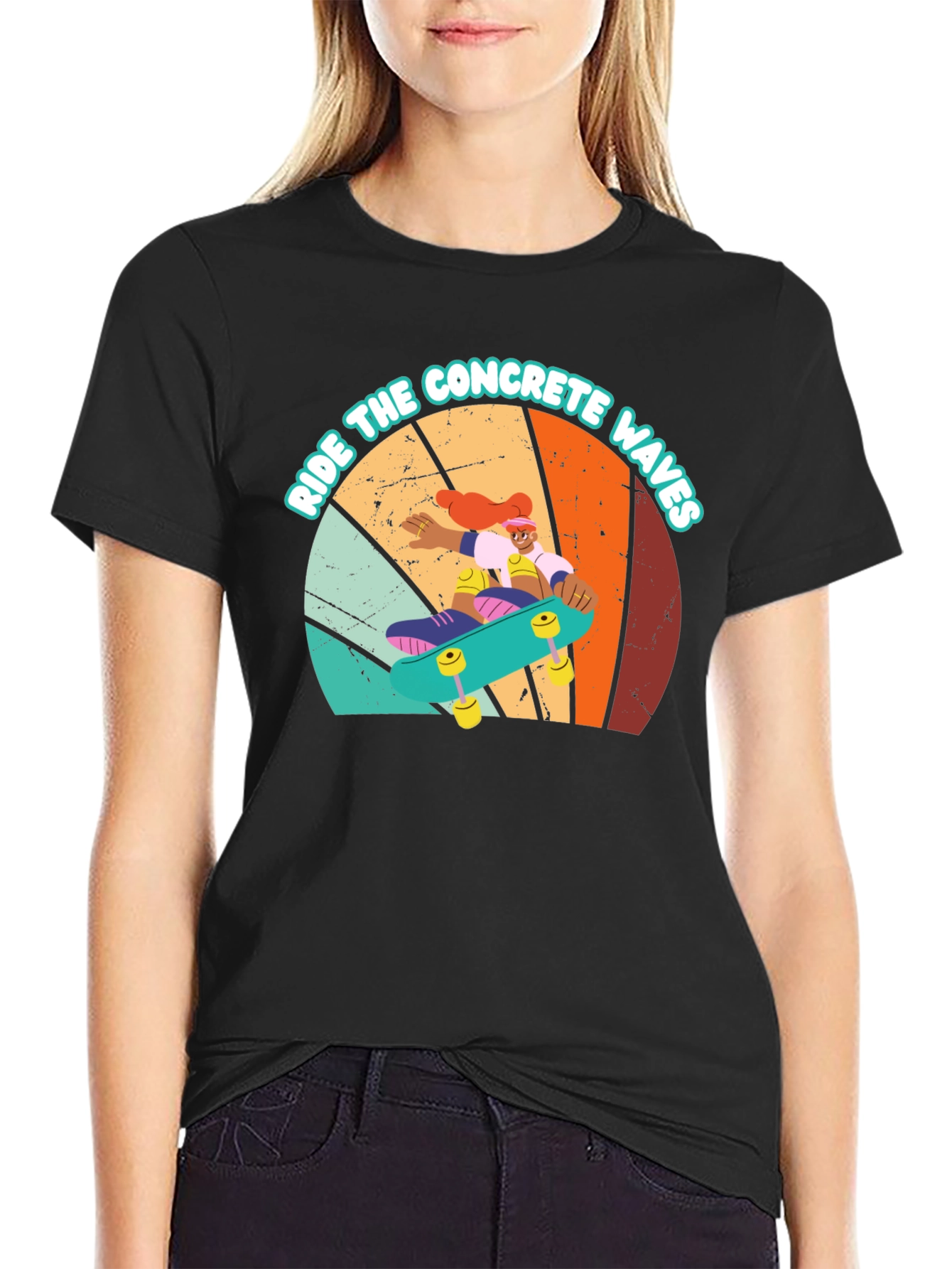 Ride Concrete Waves Black Graphic Tee