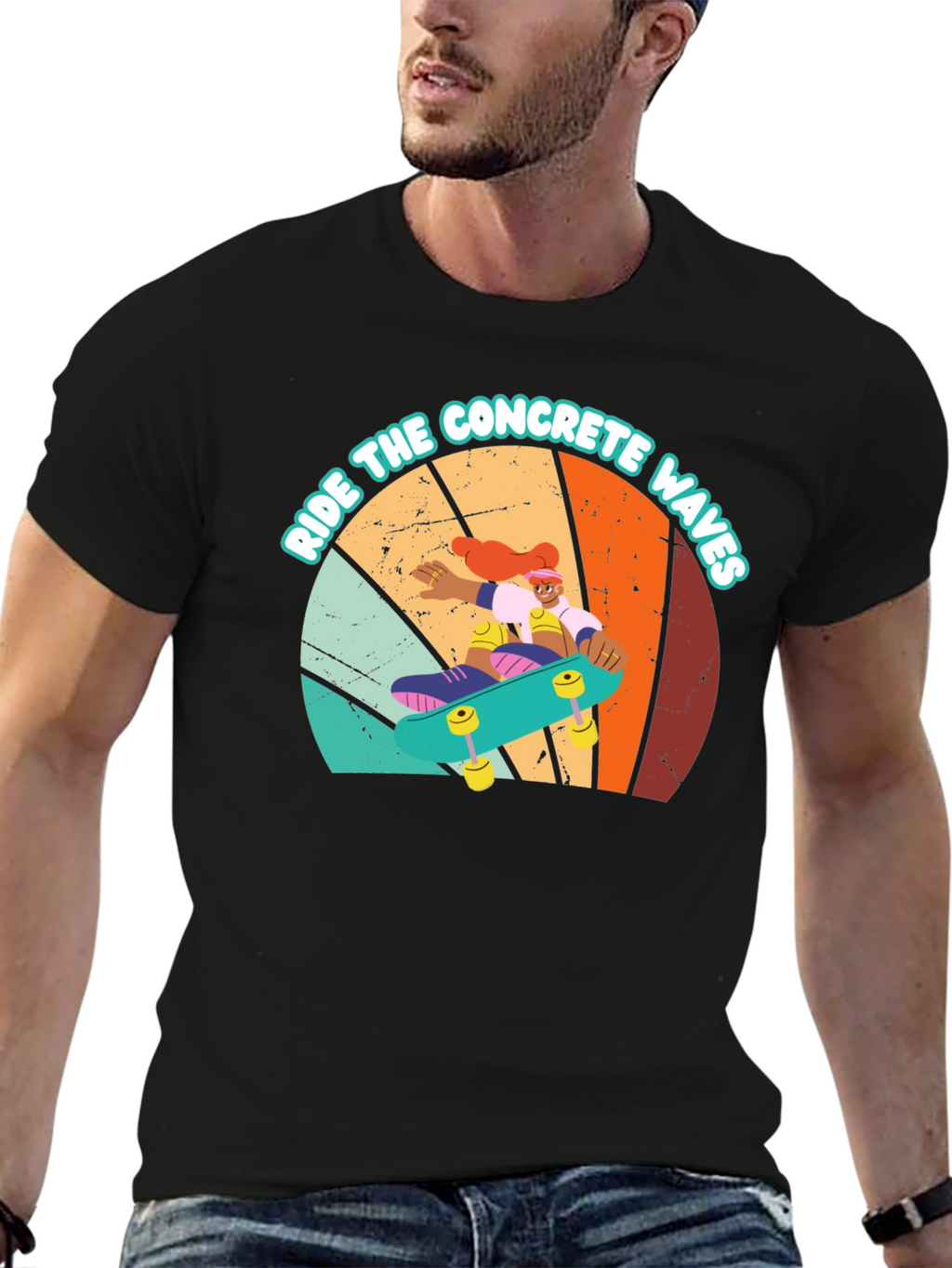 Ride Concrete Waves Black Graphic Tee