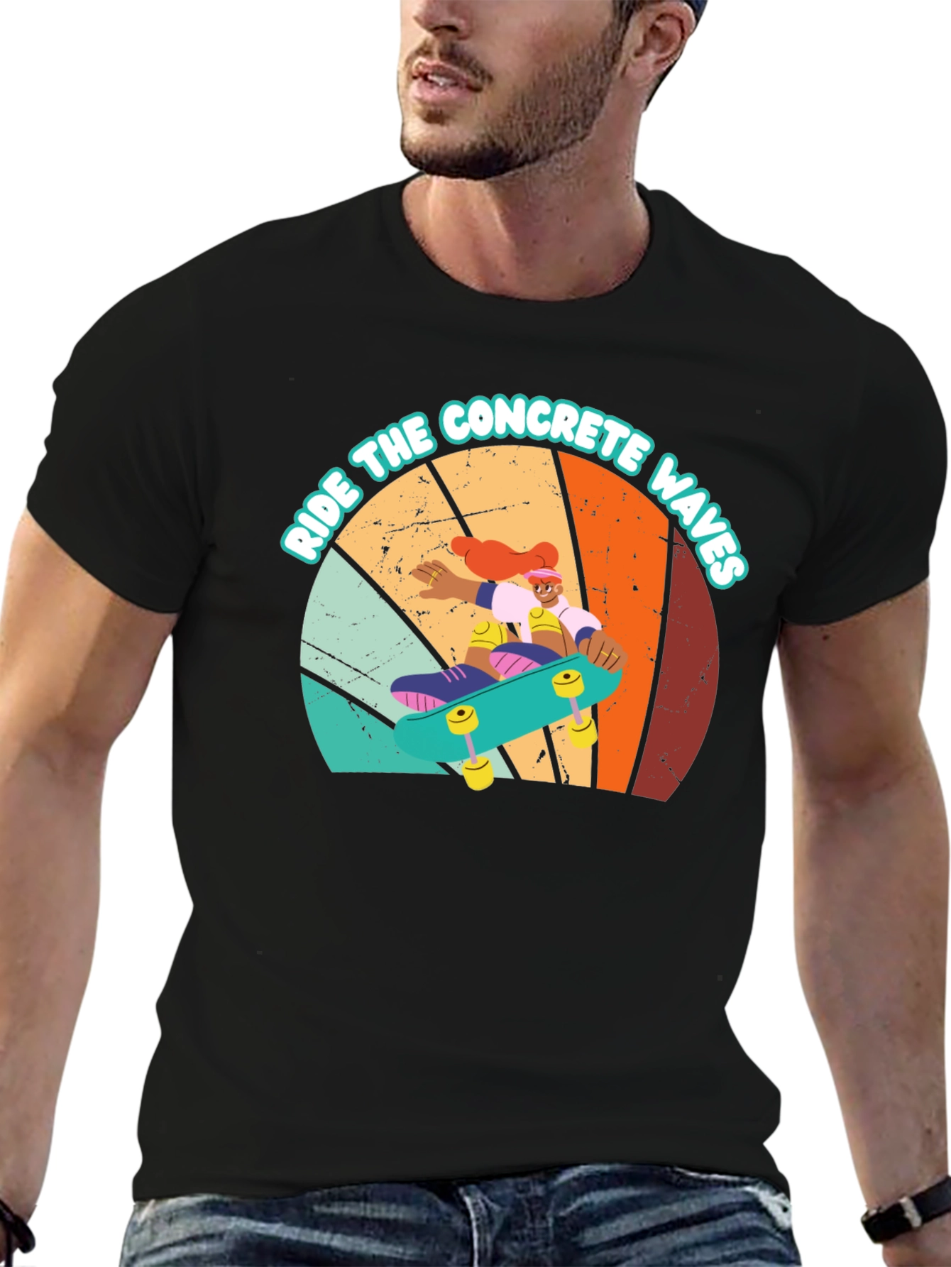 Ride Concrete Waves Black Graphic Tee