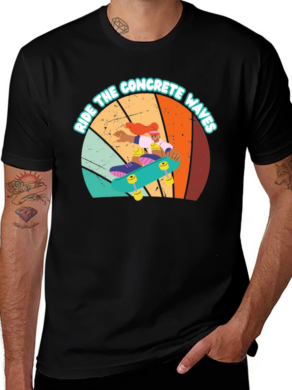 Ride Concrete Waves Black Graphic Tee