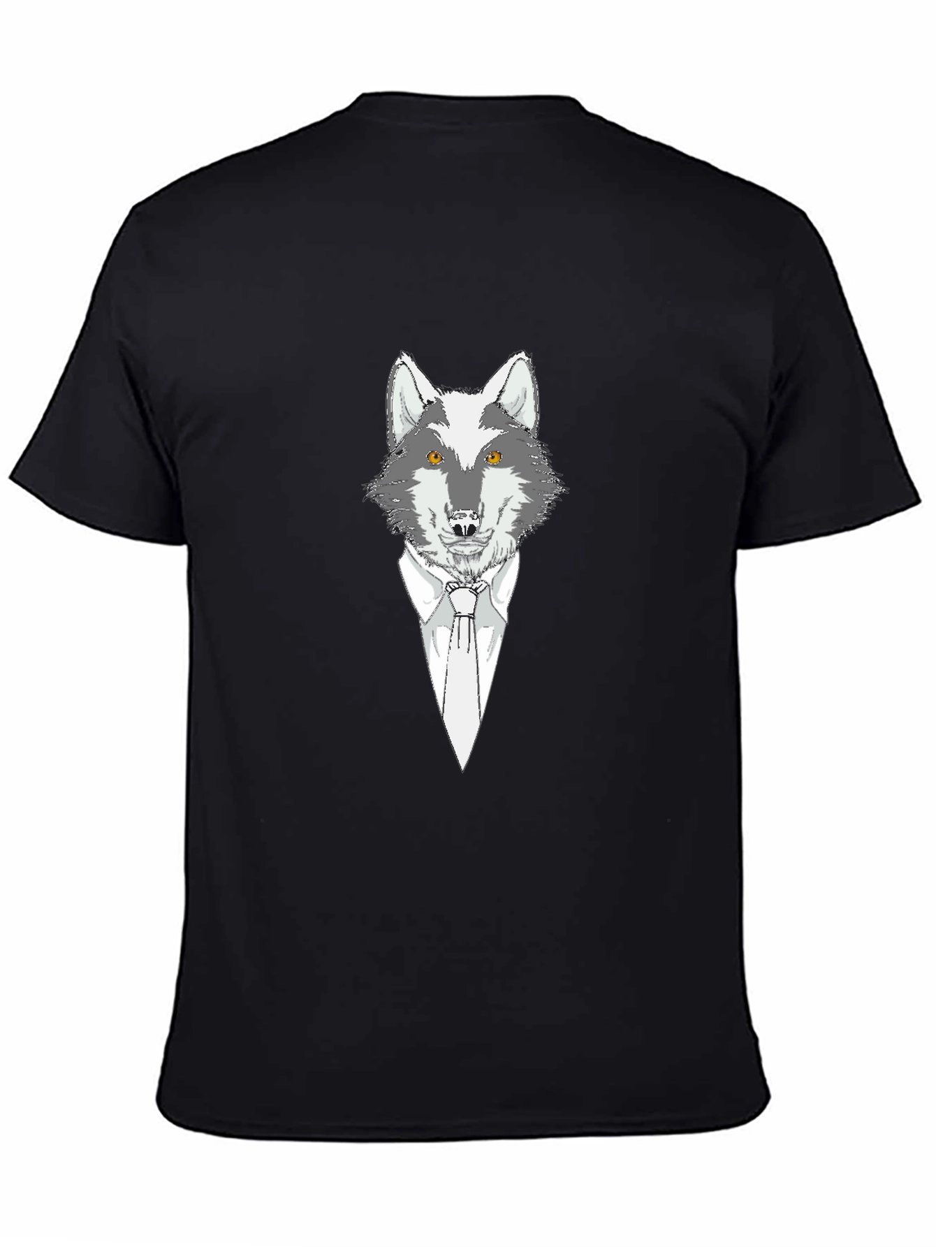 Wolf in Suit Graphic Tee - Mens Black T-Shirt