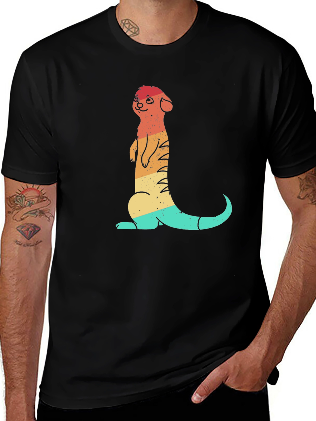 Retro Meerkat Graphic Tee - Vintage Style Unisex T-Shirt