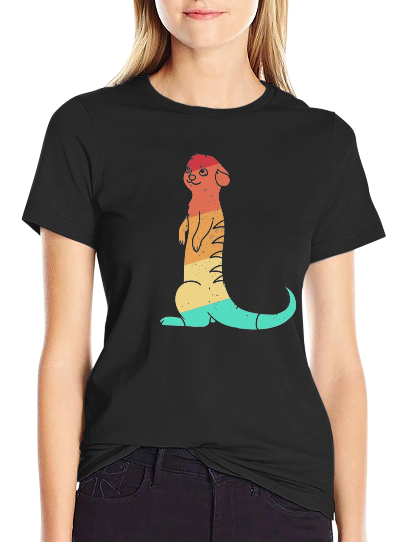 Retro Meerkat Graphic Tee - Vintage Style Unisex T-Shirt