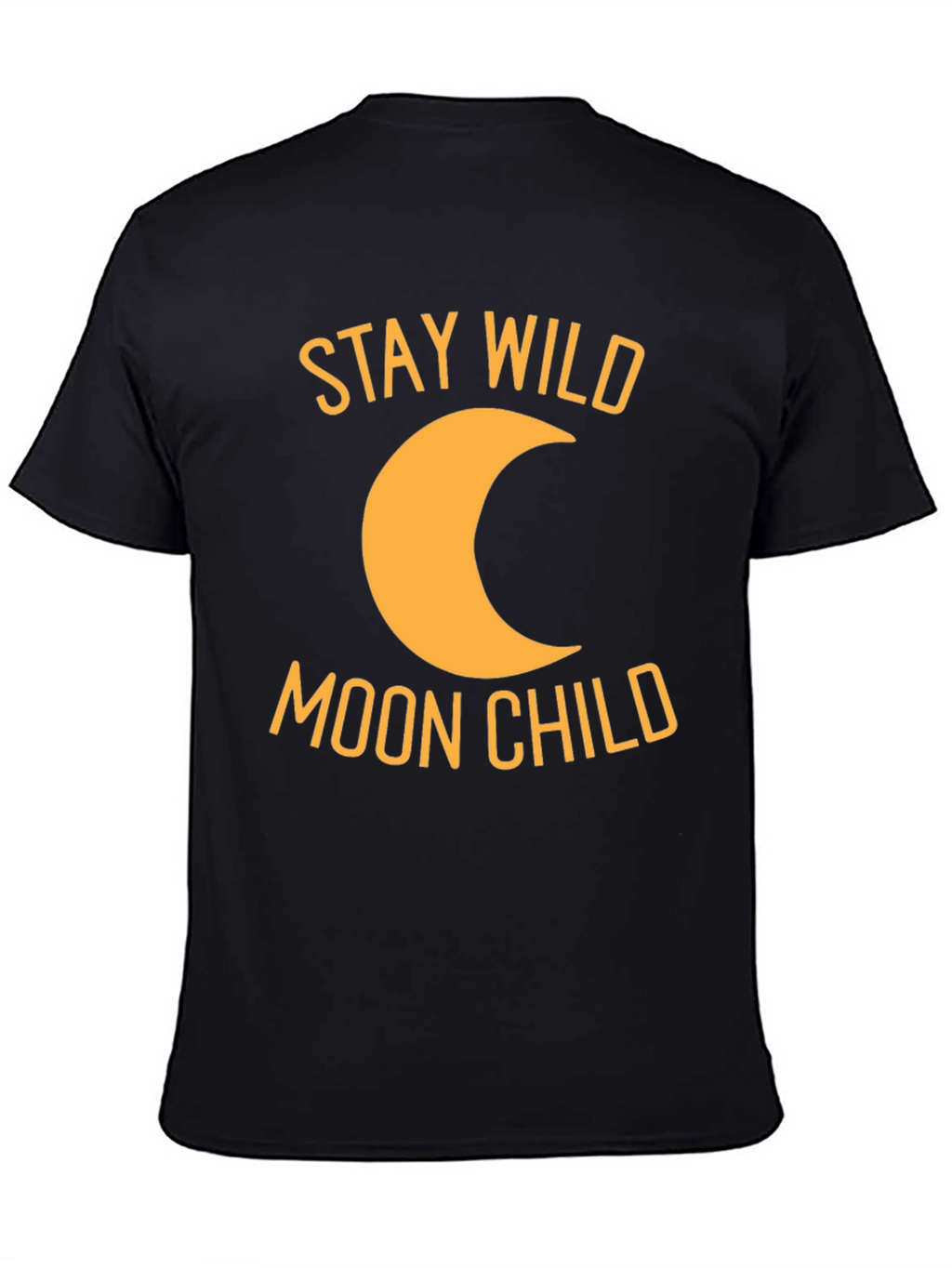 Stay Wild Moon Child Black Graphic T-Shirt