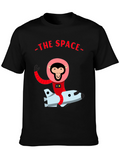 Monkey Astronaut Graphic T-Shirt - Space Adventure