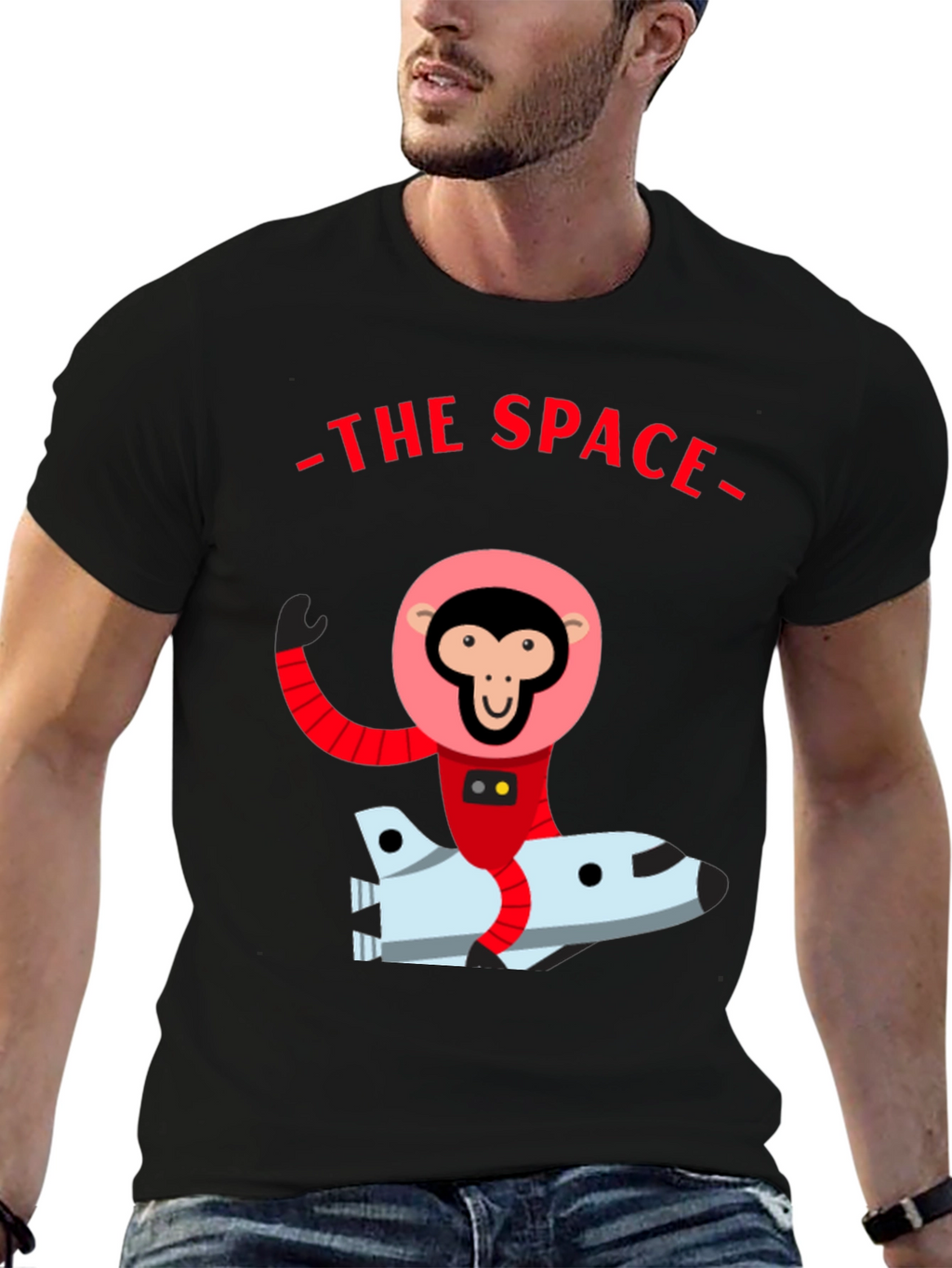 Monkey Astronaut Graphic T-Shirt - Space Adventure