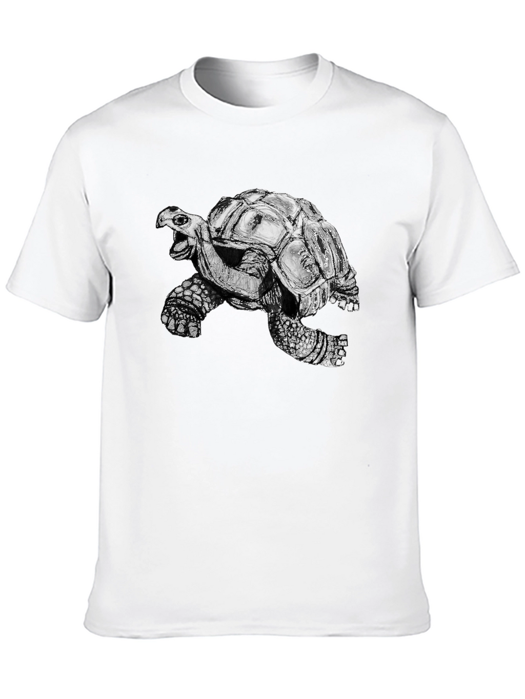 Turtle Graphic Tee - Black Cotton T-Shirt