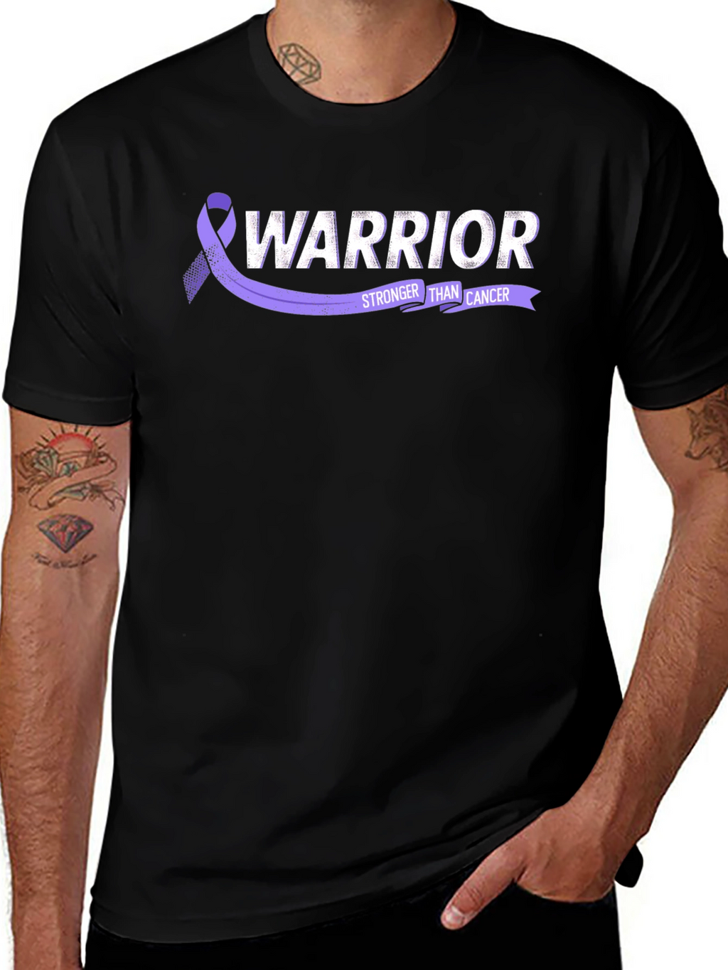 Warrior Stronger Than Cancer Ribbon T-Shirt