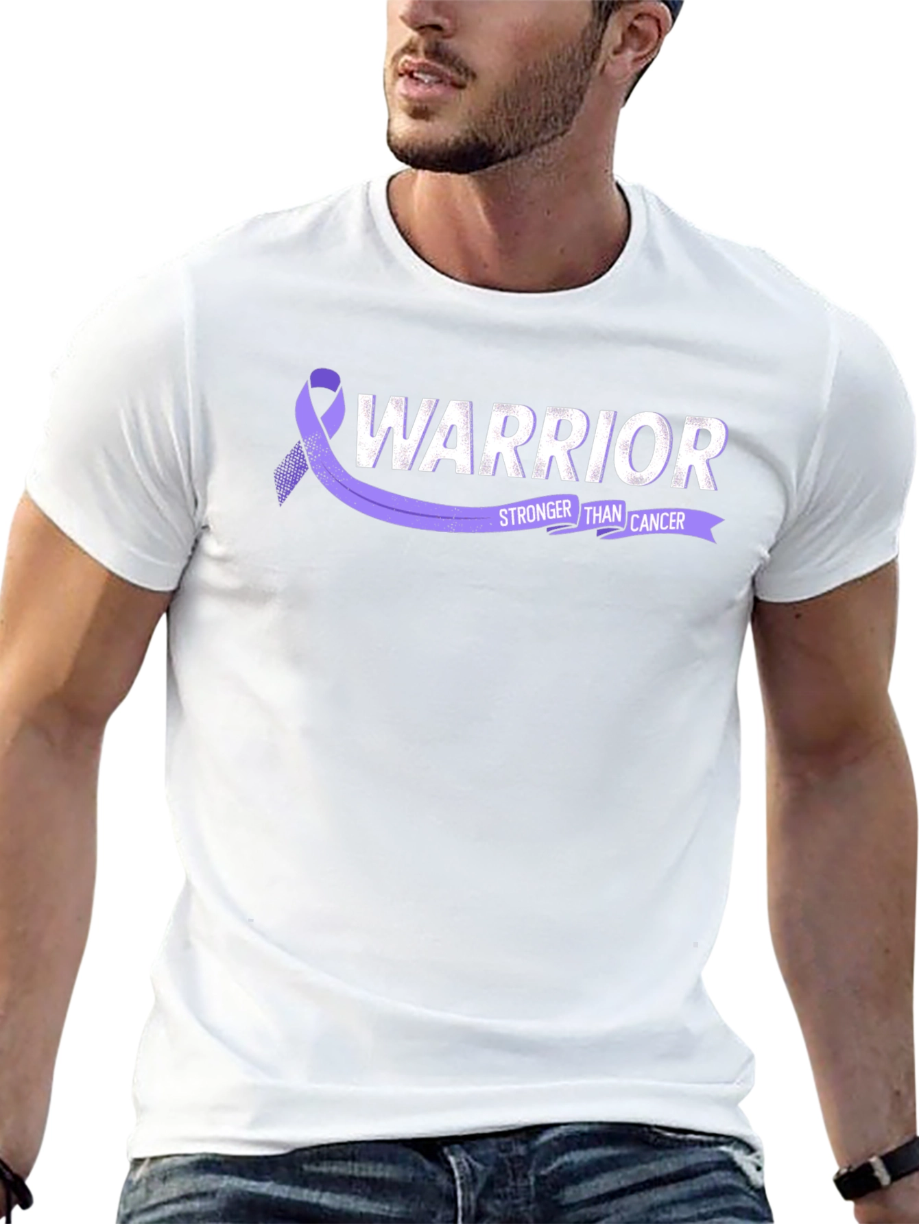 Warrior Stronger Than Cancer Ribbon T-Shirt