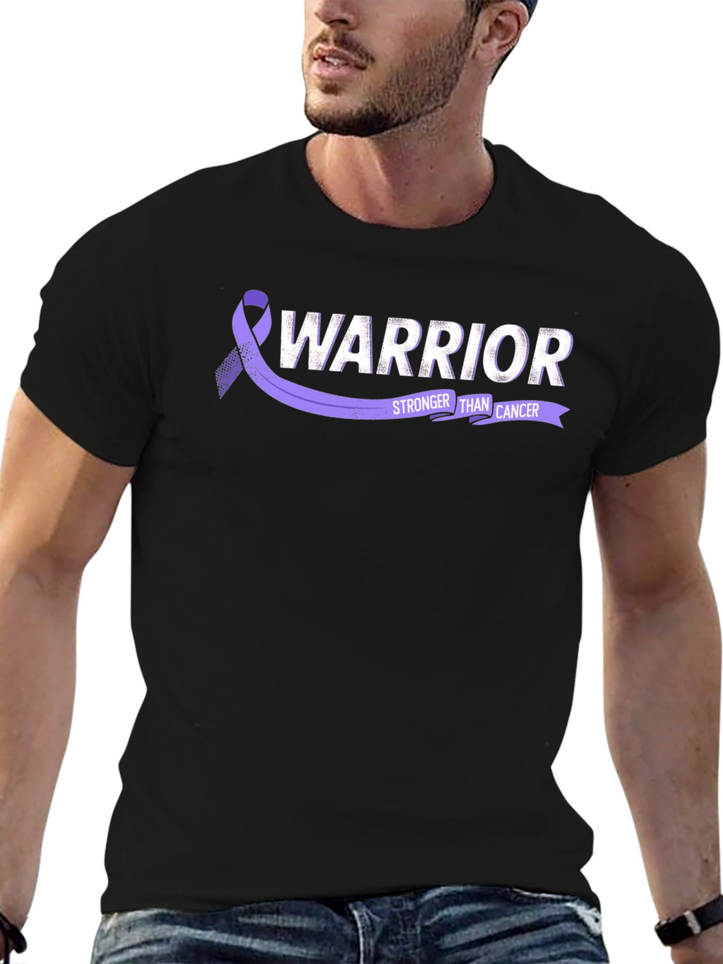 Warrior Stronger Than Cancer Ribbon T-Shirt