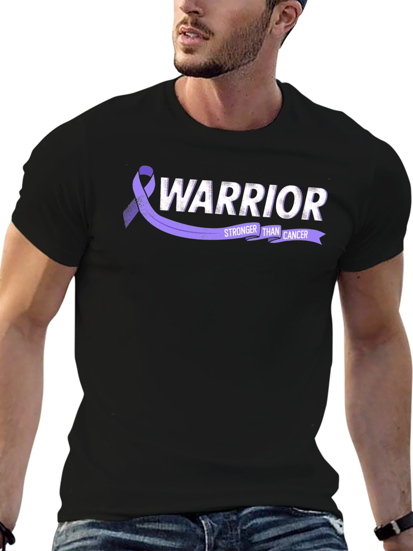 Warrior Stronger Than Cancer Ribbon T-Shirt