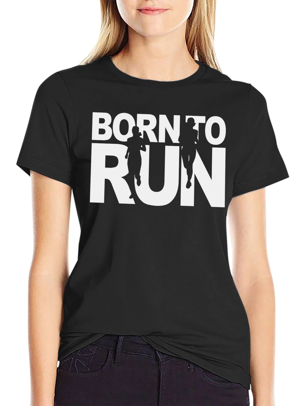 Born To Run Black Graphic Tee