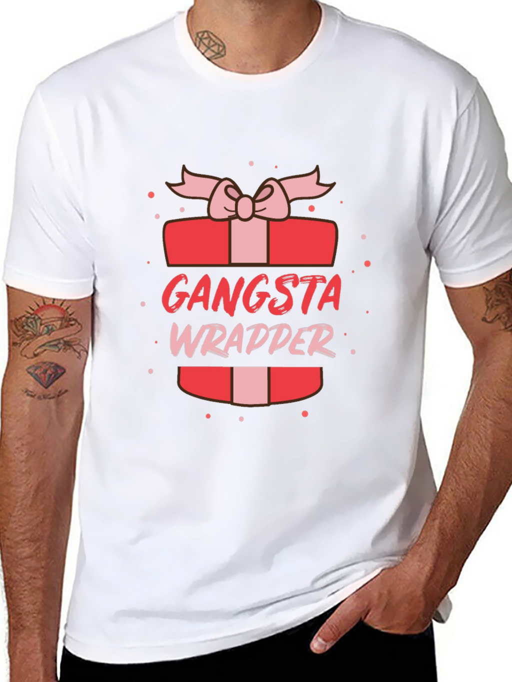 Gangsta Wrapper Gift Tee - Funny Holiday T-Shirt