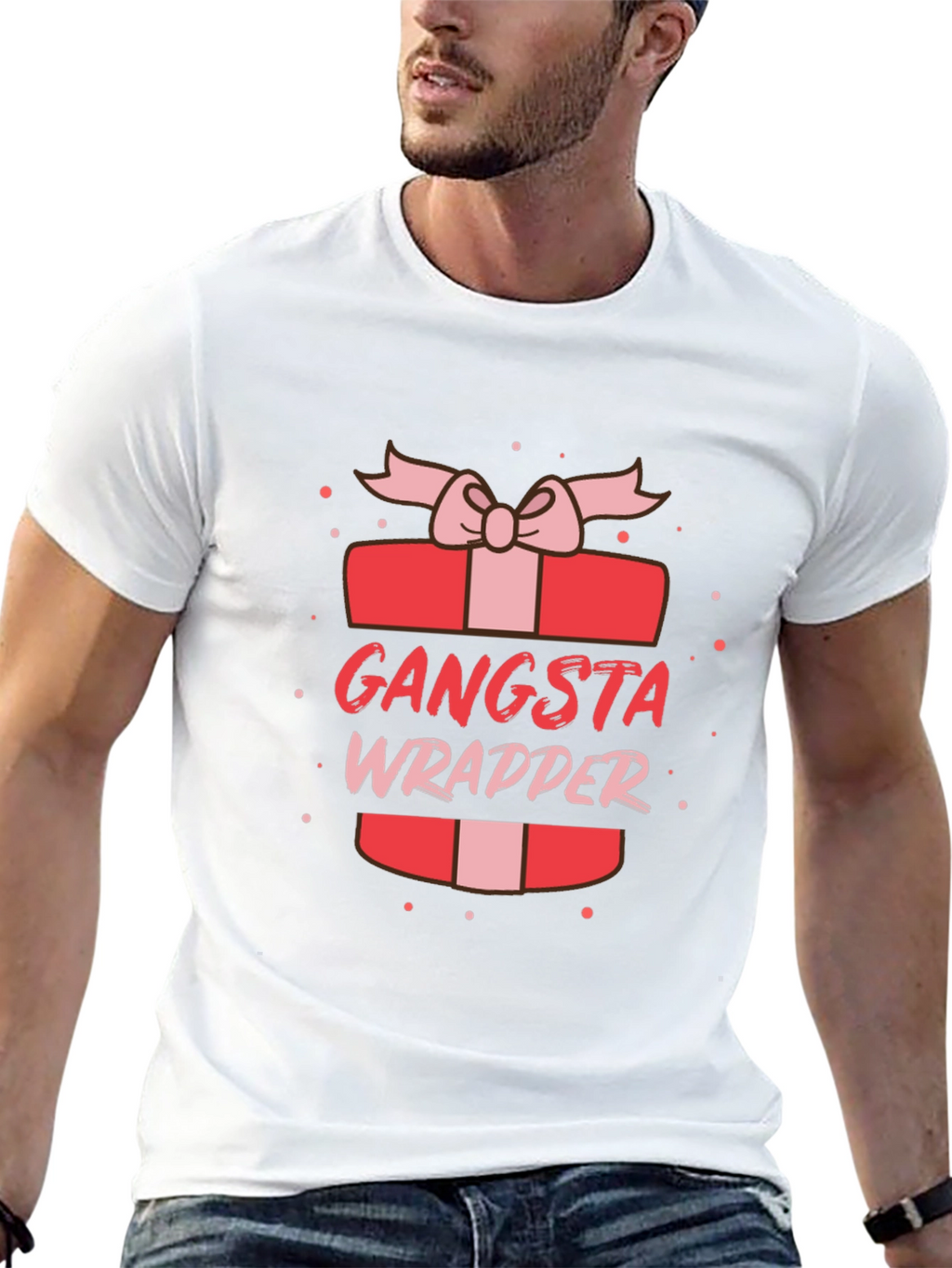 Gangsta Wrapper Gift Tee - Funny Holiday T-Shirt