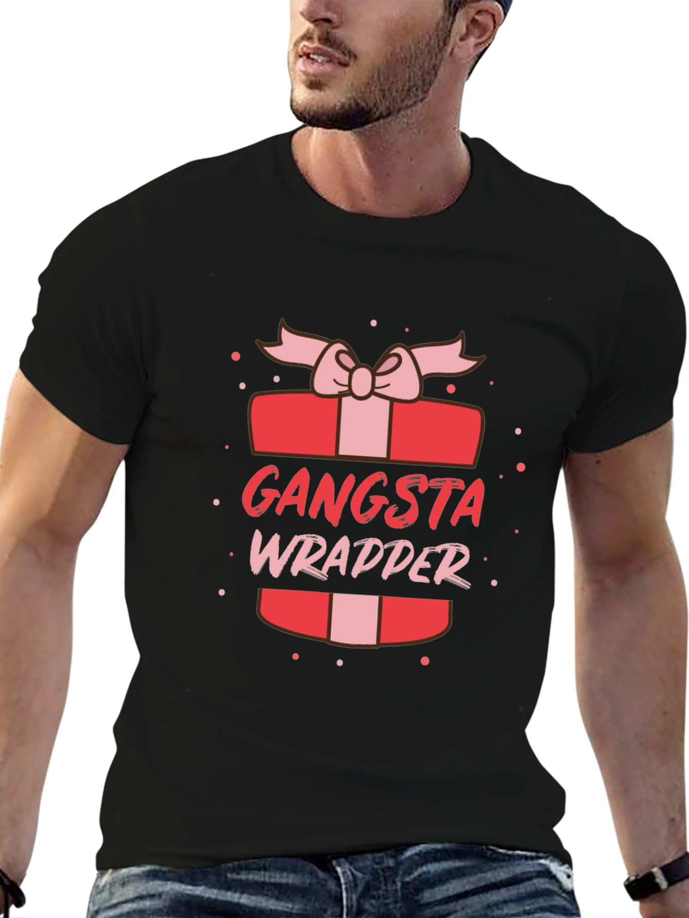 Gangsta Wrapper Gift Tee - Funny Holiday T-Shirt