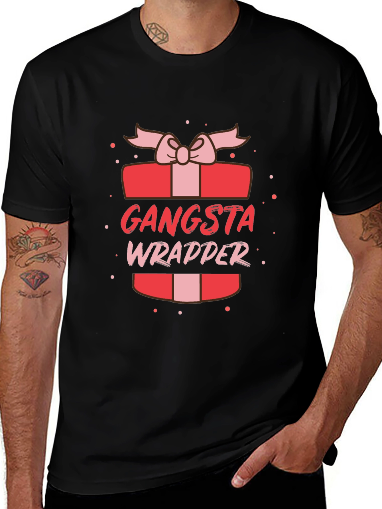 Gangsta Wrapper Gift Tee - Funny Holiday T-Shirt