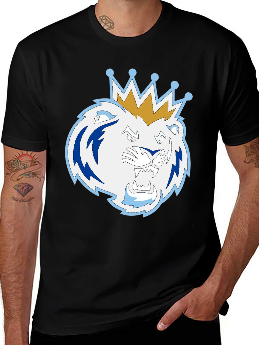 King Lion Graphic T-Shirt - Black Tee