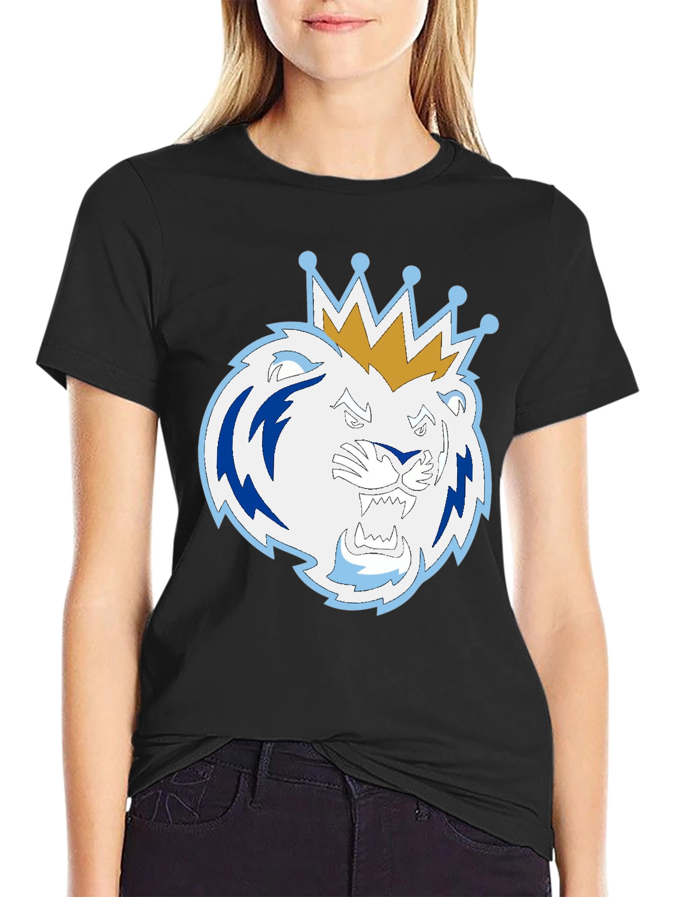 King Lion Graphic T-Shirt - Black Tee