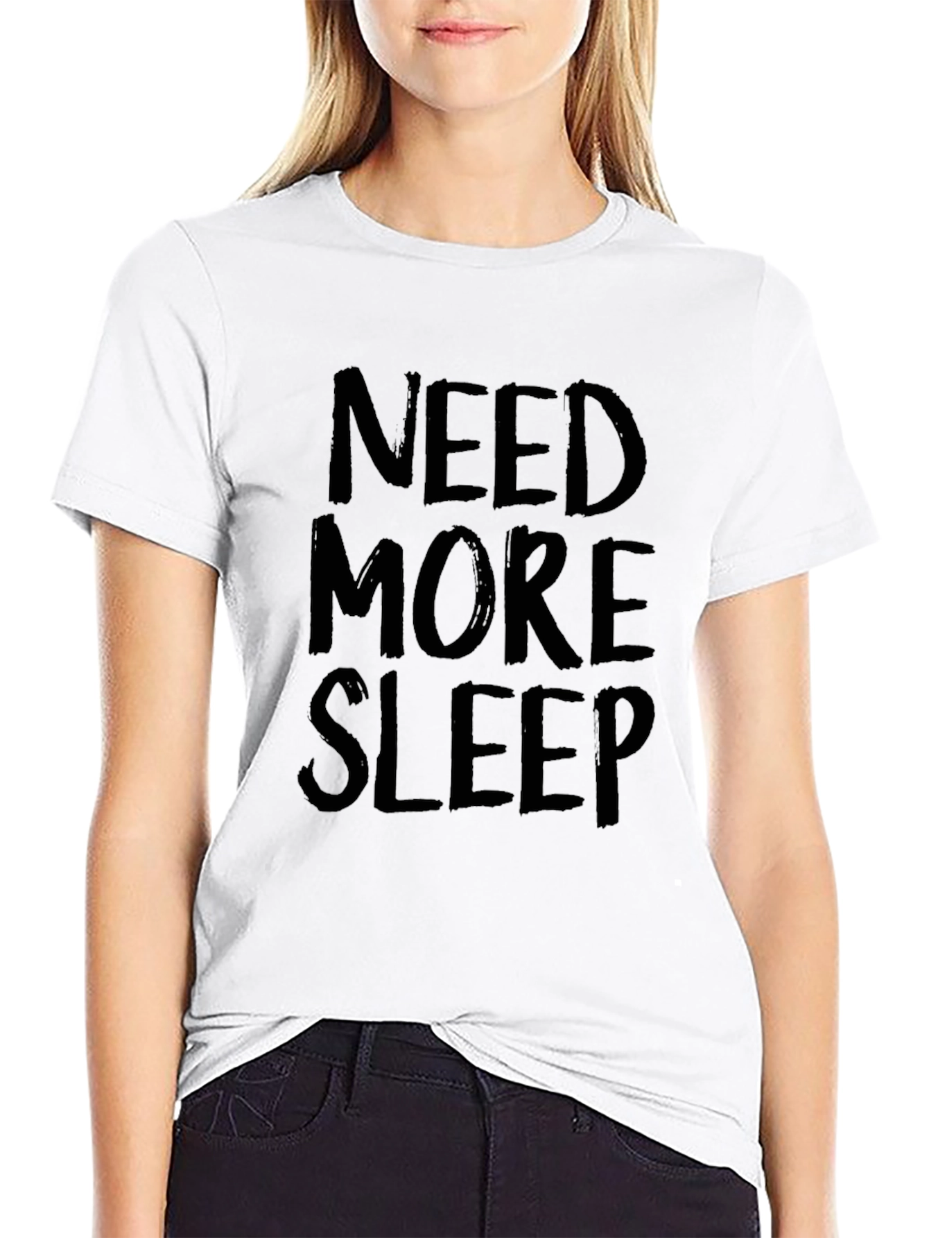 Need More Sleep Black Graphic Tee